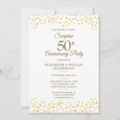 Invitation Fête surprise pour 50 ans de mariage en or (Devant)