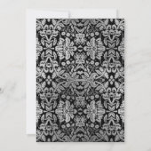 Invitation Fête surprise pour le 25e anniversaire - Argent (Dos)