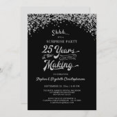 Invitation Fête surprise pour les 25 ans d'anniversaire de ma (Devant / Derrière)