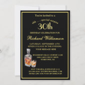 Invitation Fête surprise pour les 30 ans - Noir or classique (Devant)