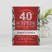 Invitation Fête surprise pour les 40 ans de mariage - Ruby Re (Debout devant)