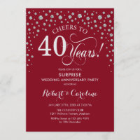 Fête surprise pour les 40 ans - Rouge Argent