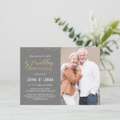 Invitation Fête surprise pour les 50 ans de mariage avec phot (Debout devant)