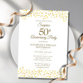 Invitation Fête surprise pour les 50 ans de mariage en or