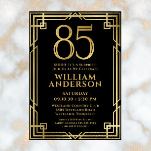 Invitation Fête surprise pour les 85 ans de Black Gold