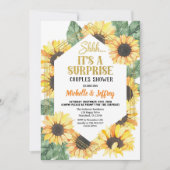 Invitation Fête surprise tournesol pour couples (Devant)
