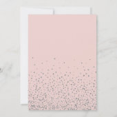 Invitation Fête Sweet 16 Ballon Rose Gold Pailleté Argenté (Dos)