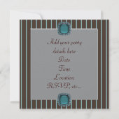 Invitation Fête Sweet 16 Bleu Canard Brun (Dos)