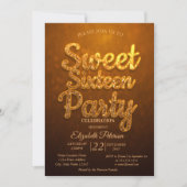 Invitation Fête Sweet 16 Cool et Branchée (Devant)