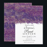 Invitation Fête Sweet 16 Moderne Glamour Éclaboussures d'Or P<br><div class="desc">Personnalisez pour votre événement.</div>