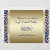 Invitation Fête Sweet 16 Purple Zebra (Dos)
