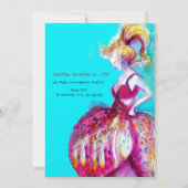 Invitation FÊTE SWEET SIXTEEN, monogramme rubis rose or (Dos)