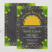 Invitation Fête Taco à propos d'amour Couple Mariage (Devant / Derrière)