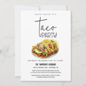 Invitation Fête Taco Pour Toutes Occasions Soirée Tacos Fête (Devant)