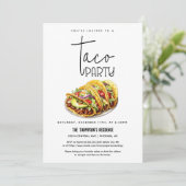 Invitation Fête Taco Pour Toutes Occasions Soirée Tacos Fête (Debout devant)