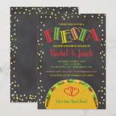 Invitation Fête Tacos d'amour Réception de mariage pour coupl (Devant / Derrière)