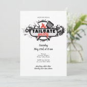 Invitation Fête Tailgate Friendsgiving BBQ Grill & Chill Part (Debout devant)
