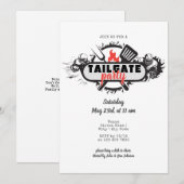 Invitation Fête Tailgate Friendsgiving BBQ Grill & Chill Part (Devant / Derrière)