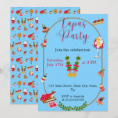 Invitation Fête Tapas (Devant / Derrière)
