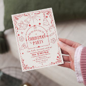 Invitation fête tarot moderne noël