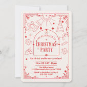 Invitation fête tarot moderne noël (Devant)