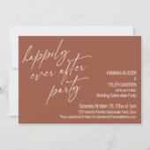 Invitation Fête Terracotta Happily Ever After Réception (Devant)