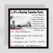 Invitation Fête Thème d'interdiction des années folles (Devant / Derrière)