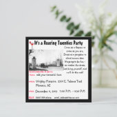 Invitation Fête Thème d'interdiction des années folles (Debout devant)