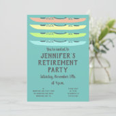 Invitation Fête Thème Kayak Couleurs Pastel (Debout devant)