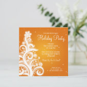 Invitation Fête Tourbillonnant Arbre Orange (Debout devant)