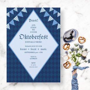 Invitation Fête traditionnelle de la bière bleue bavaroise d'