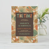 Invitation Fête Tropical Tiki Anniversaire (Debout devant)