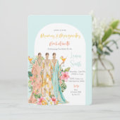 Invitation Fête Tropicale de Bachelorette de Mumu et Margarit (Debout devant)