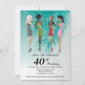 Invitation Fête Tropicale de Filles au Luau (Devant)