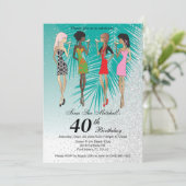 Invitation Fête Tropicale de Filles au Luau (Debout devant)