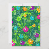 Invitation Fête tropicale Hawaiian Luau Pool Party Anniversai (Dos)
