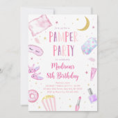 Invitation Fête Tween Girl Pamper Anniversaire (Devant)