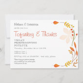 Invitation Fête végétale de Thanksgiving (Devant)