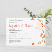 Invitation Fête végétale de Thanksgiving (Debout devant)