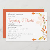 Invitation Fête végétale de Thanksgiving (Devant / Derrière)