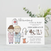 Invitation Fête vétérinaire à thème pour enfants (Debout devant)