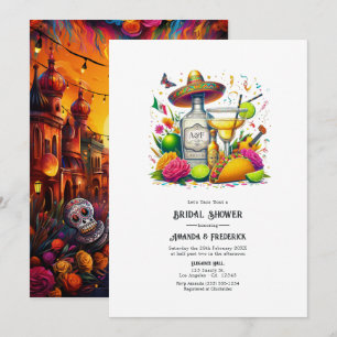 Invitation Fête vibrante Parlons Taco à propos d'une douche d