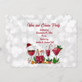 Invitation Fête Vin et Fromage (Devant / Derrière)