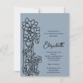 Invitation Fête vintage de graduation florale (Dos)