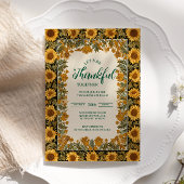 Invitation Fête vintage de Thanksgiving