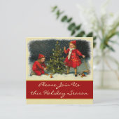 Invitation Fête Vintage Trimple Arbre (Debout devant)