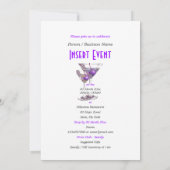 Invitation Fête violette noire (Dos)