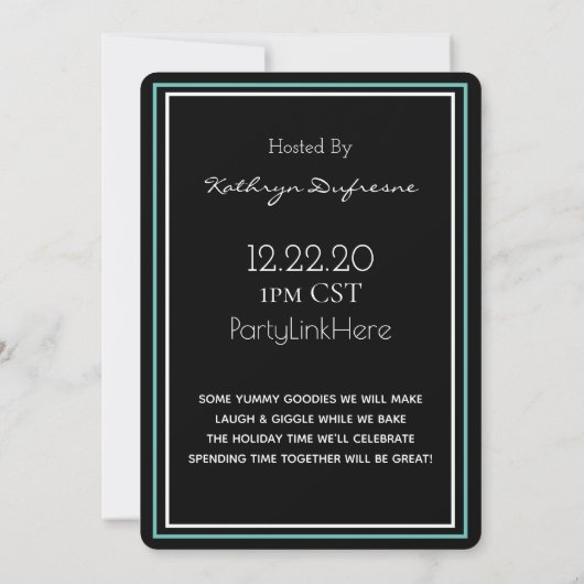 Invitation Fête virtuelle (Dos)