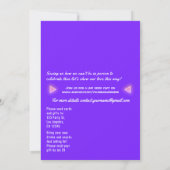 Invitation Fête virtuelle d'anniversaire Glow (Dos)