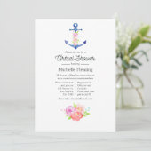 Invitation Fête virtuelle de bébé à l'aquarelle sur le thème (Debout devant)